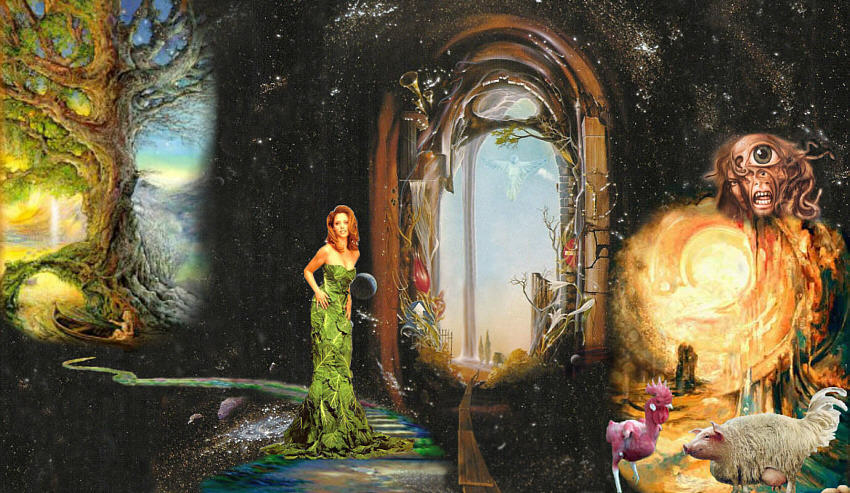 Regina Franziska Rau: (Collage) Dreamwalker - welchen Weg wählst Du?