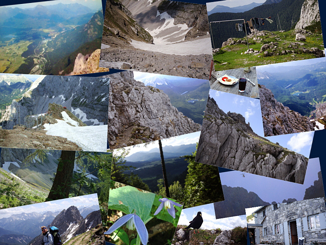 Der Weg vom Karwendel zur Dammkarhütte auf 1780m über den Dammkar  	   Zum Vergrößern bitte auf das Foto klicken