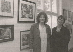 Magdalena und Regina in der Geretsrieder Bücherei 2002