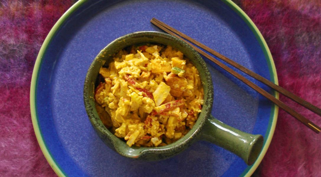 Regina Franziska Rau : vegane Rohkost -  Indischen Curry Rahmgemüse
