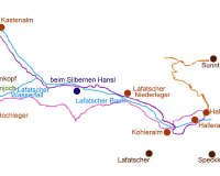 Auf dem Jagdsteig zum Halleranger - Weg-Karte