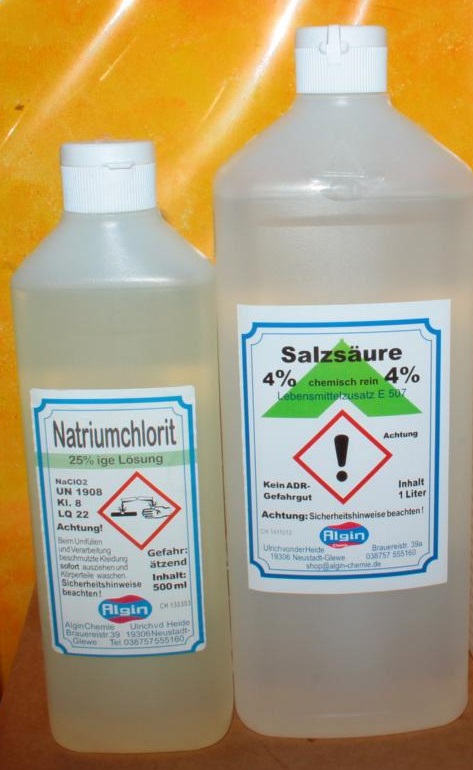 Natriumchlorit + Salzsäure